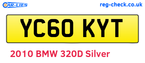 YC60KYT are the vehicle registration plates.