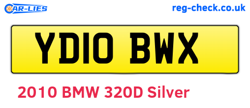 YD10BWX are the vehicle registration plates.