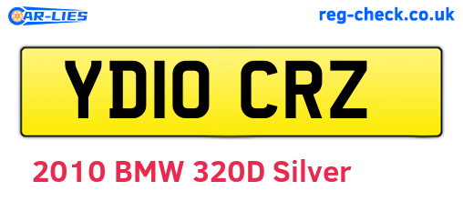 YD10CRZ are the vehicle registration plates.
