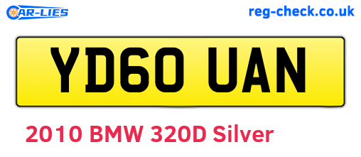 YD60UAN are the vehicle registration plates.