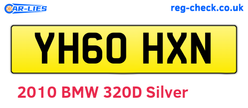 YH60HXN are the vehicle registration plates.