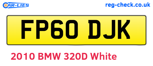 FP60DJK are the vehicle registration plates.