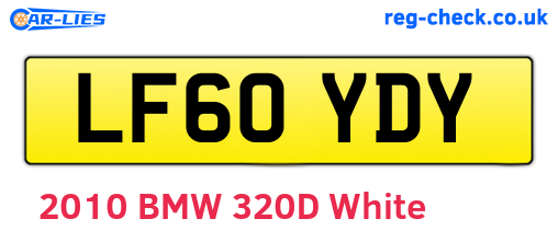 LF60YDY are the vehicle registration plates.