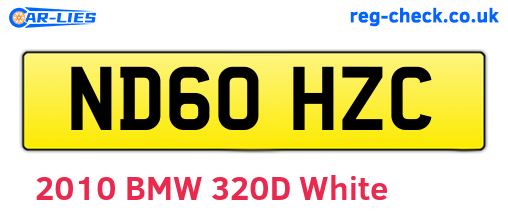 ND60HZC are the vehicle registration plates.