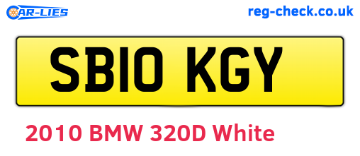 SB10KGY are the vehicle registration plates.