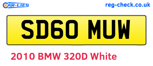 SD60MUW are the vehicle registration plates.