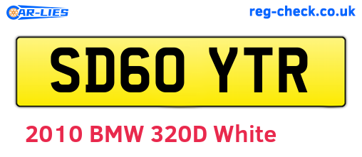 SD60YTR are the vehicle registration plates.