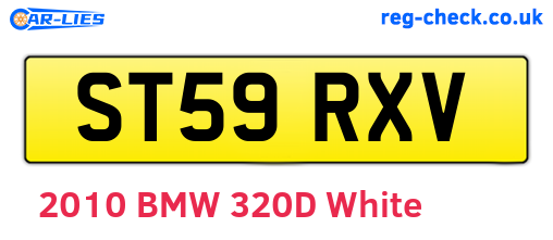 ST59RXV are the vehicle registration plates.