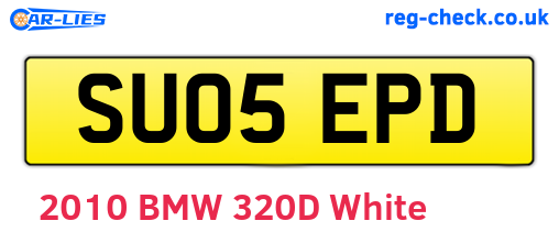 SU05EPD are the vehicle registration plates.