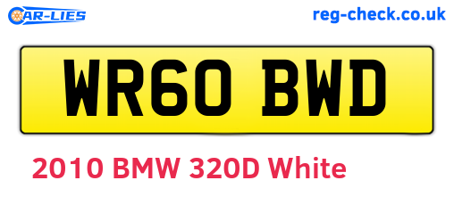 WR60BWD are the vehicle registration plates.
