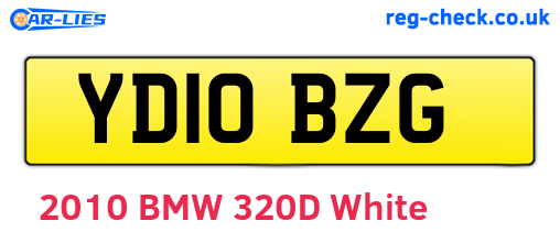 YD10BZG are the vehicle registration plates.