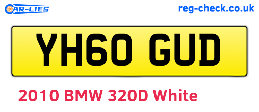 YH60GUD are the vehicle registration plates.