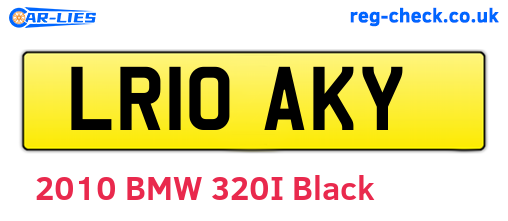 LR10AKY are the vehicle registration plates.