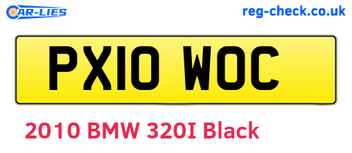 PX10WOC are the vehicle registration plates.