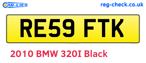 RE59FTK are the vehicle registration plates.