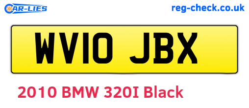 WV10JBX are the vehicle registration plates.