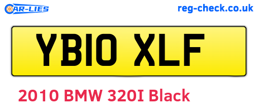 YB10XLF are the vehicle registration plates.