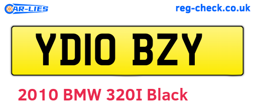 YD10BZY are the vehicle registration plates.