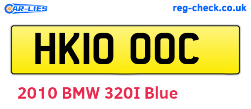 HK10OOC are the vehicle registration plates.