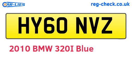 HY60NVZ are the vehicle registration plates.
