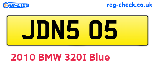 JDN505 are the vehicle registration plates.
