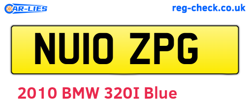 NU10ZPG are the vehicle registration plates.