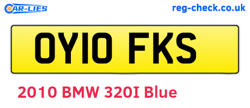 OY10FKS are the vehicle registration plates.