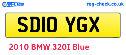 SD10YGX are the vehicle registration plates.