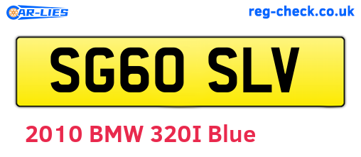 SG60SLV are the vehicle registration plates.