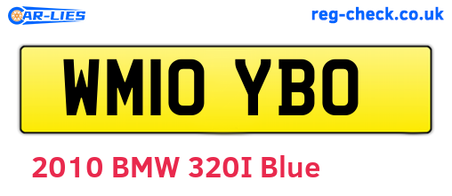 WM10YBO are the vehicle registration plates.