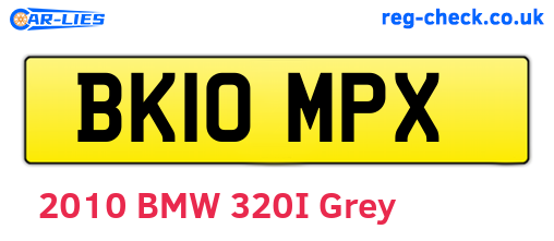 BK10MPX are the vehicle registration plates.
