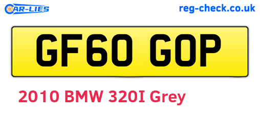 GF60GOP are the vehicle registration plates.