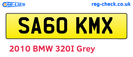 SA60KMX are the vehicle registration plates.