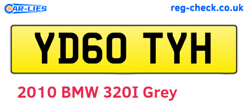 YD60TYH are the vehicle registration plates.
