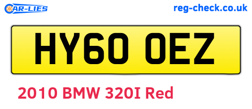 HY60OEZ are the vehicle registration plates.