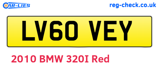 LV60VEY are the vehicle registration plates.