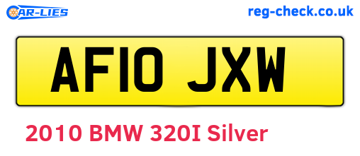 AF10JXW are the vehicle registration plates.