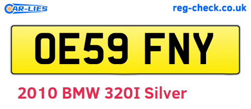OE59FNY are the vehicle registration plates.