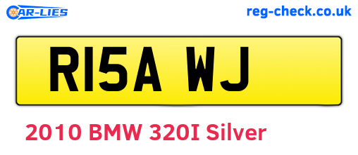 R15AWJ are the vehicle registration plates.