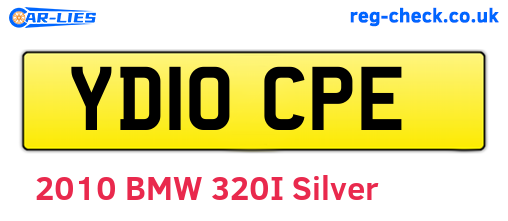YD10CPE are the vehicle registration plates.