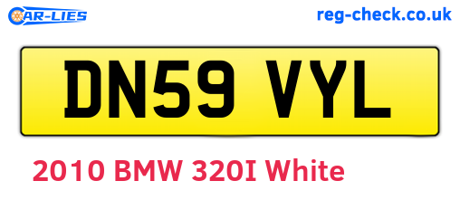 DN59VYL are the vehicle registration plates.