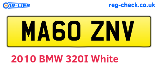 MA60ZNV are the vehicle registration plates.