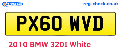 PX60WVD are the vehicle registration plates.