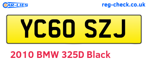 YC60SZJ are the vehicle registration plates.