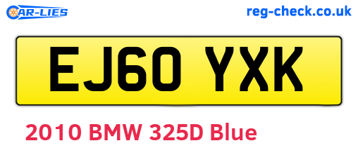 EJ60YXK are the vehicle registration plates.
