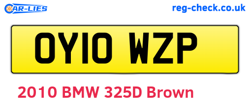 OY10WZP are the vehicle registration plates.