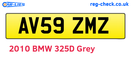 AV59ZMZ are the vehicle registration plates.
