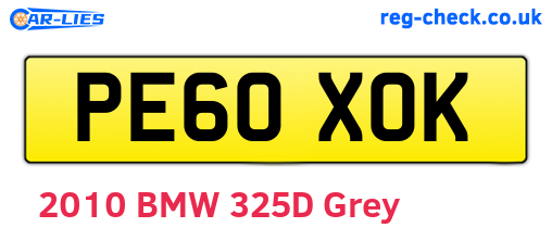 PE60XOK are the vehicle registration plates.