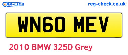 WN60MEV are the vehicle registration plates.