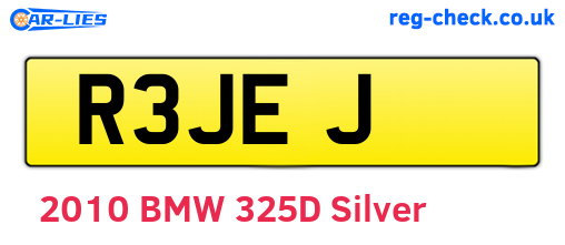 R3JEJ are the vehicle registration plates.